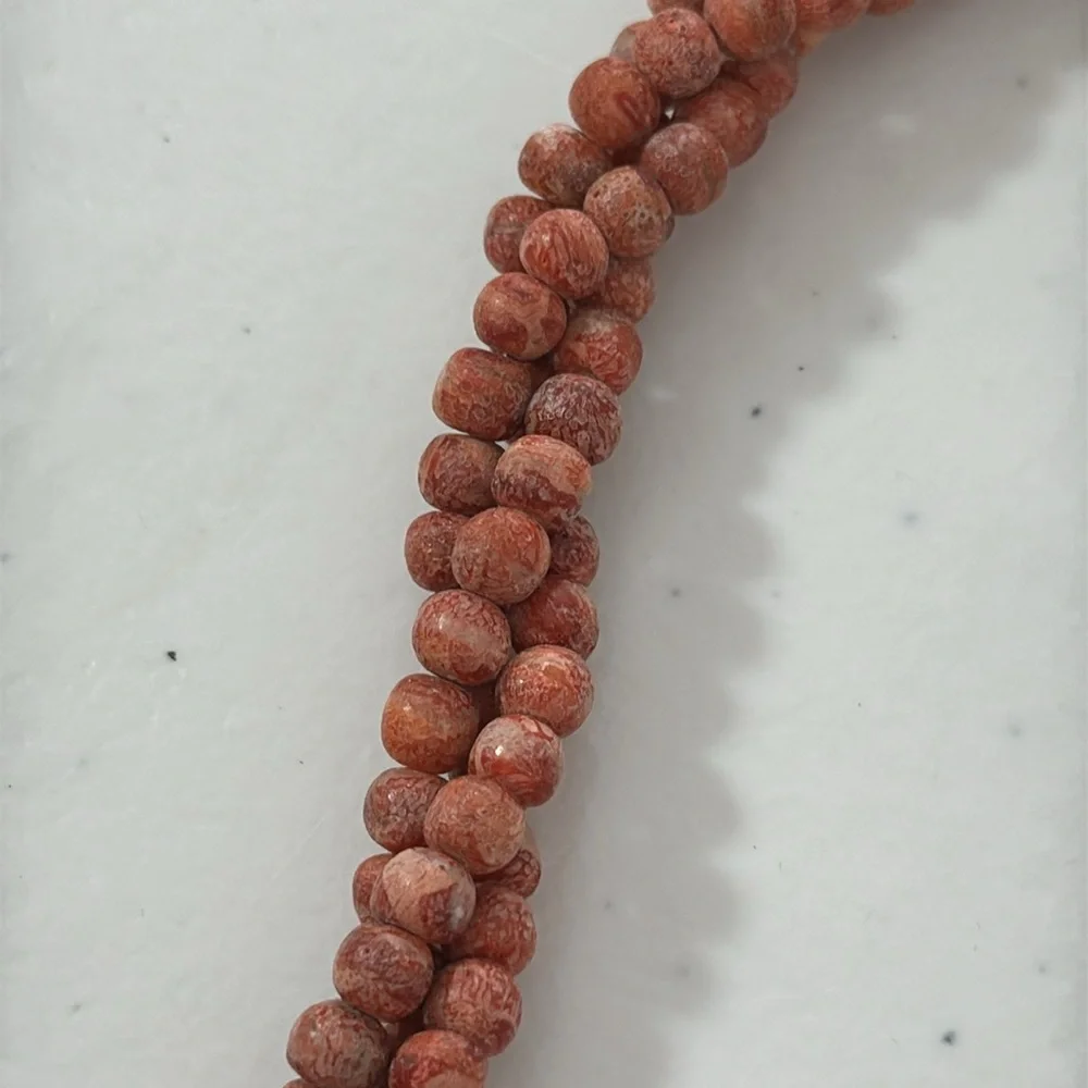 Coral 3 Strand Twist Vintage Necklace With 14ktGP Spring C Clasp